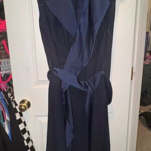 Navy Wrap-Style Women’s Dress